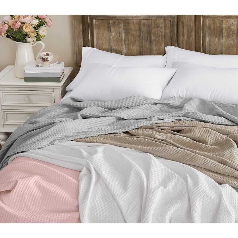 The Farmhouse by Rachel Ashwell Cotton Waffle Blanket and Throw
