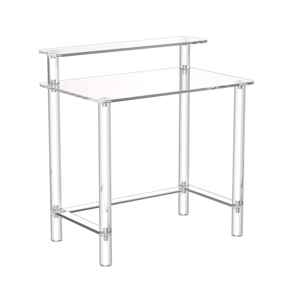 Modern Clear Acrylic Table with Strong Reinforced Legs Ideal for Office Bedroom or Living Room