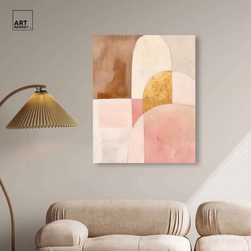 Rose Quartz and Sand I Canvas by Art Remedy, Gallery Wrapped