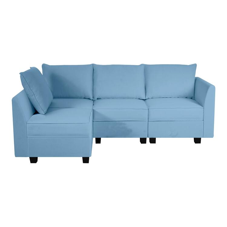 Modern DIY Collection - Convertible Modular Sectional Sofa - Linen Sofa Couch for Living Room Apartment Office
