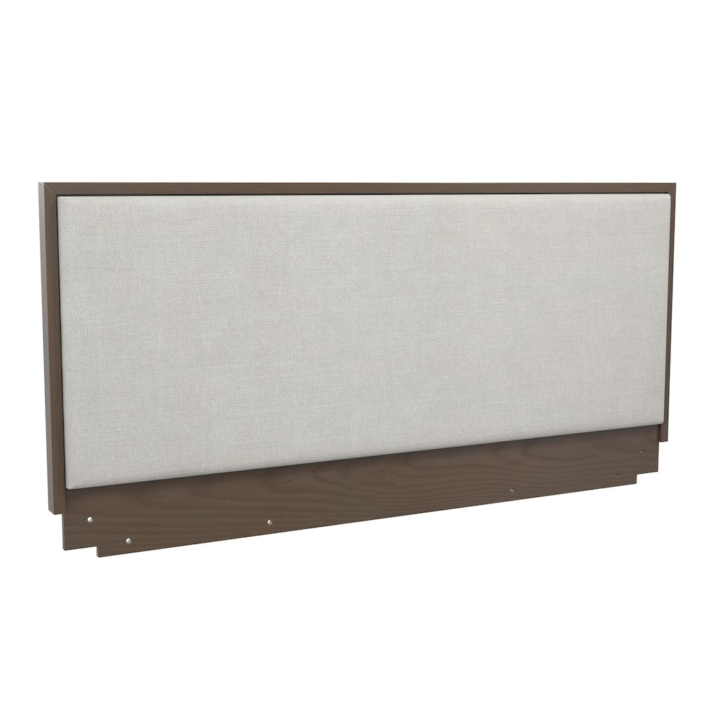 Roomfitters Upholstered Wood Headboard with Canvas Fabric Panel, Modern Minimalist