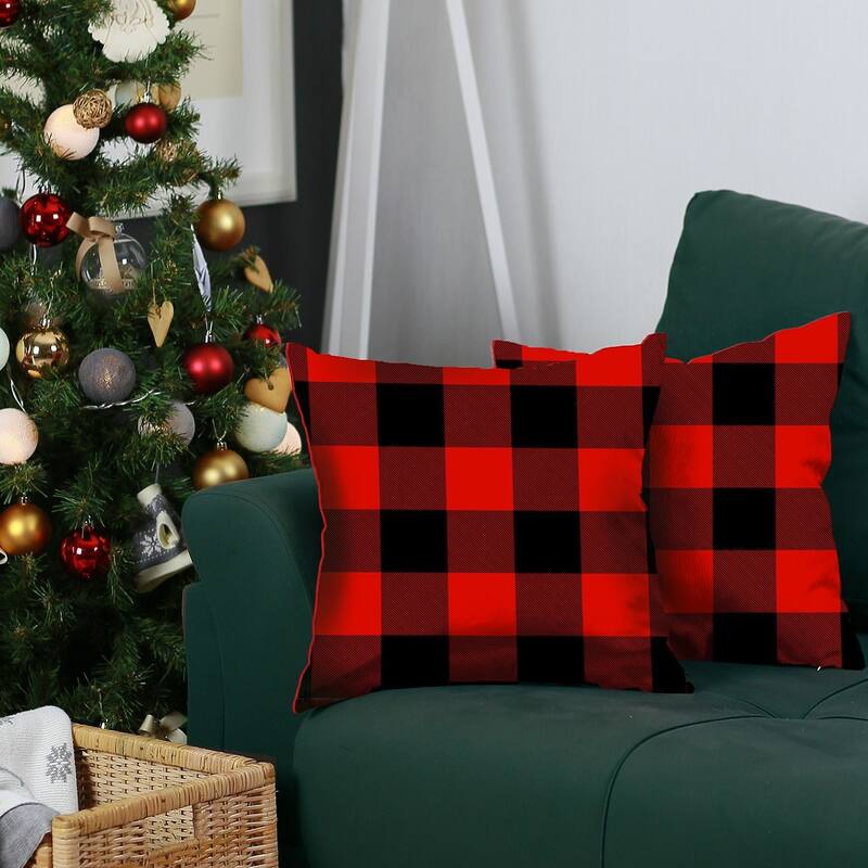 Red and Black Buffalo Plaid Throw Pillows Bed Bath & Beyond 34998303