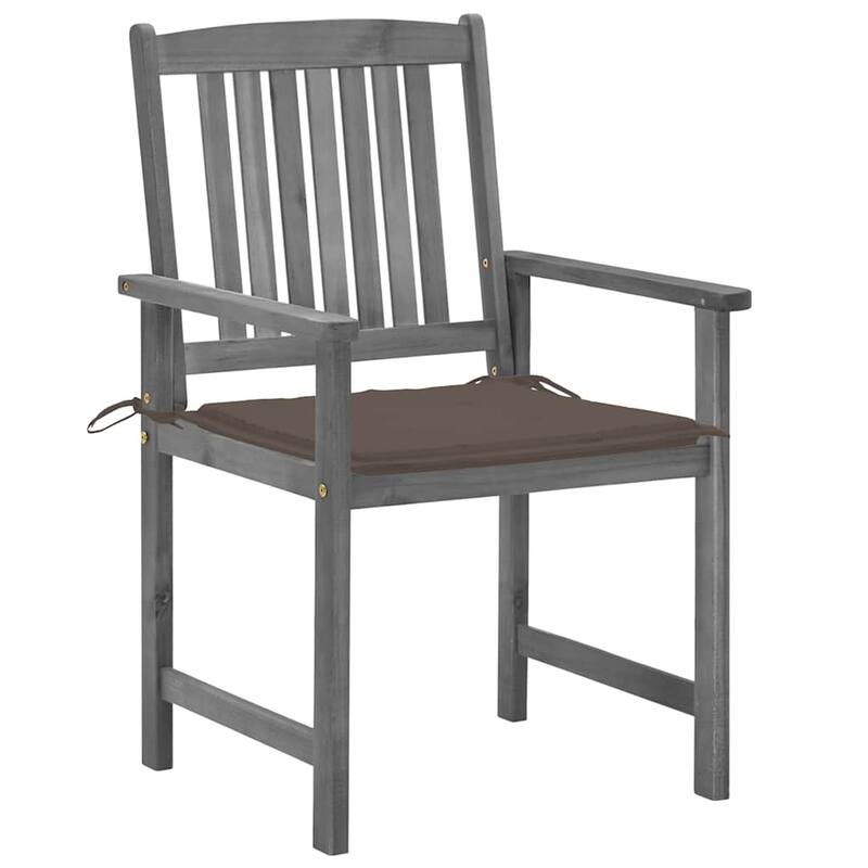vidaXL Patio Chairs Outdoor Chair with Cushions for Deck Solid Wood Acacia