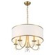 preview thumbnail 3 of 3, Bellevue CLCH66220 Adalynn 5 Light 22" Wide Crystal Drum Chandelier