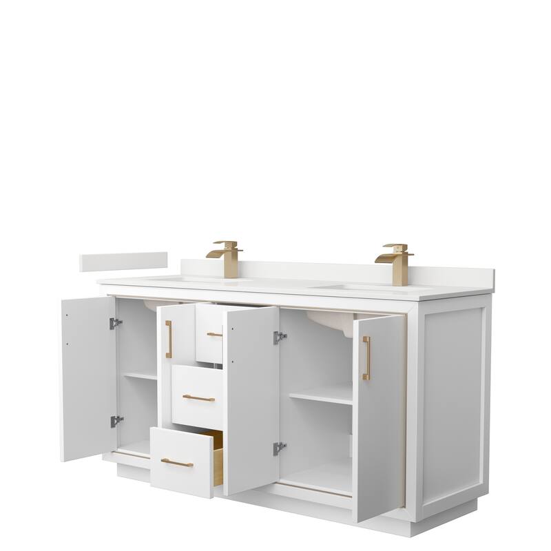 Icon 66-inch Double Vanity, Quartz Top