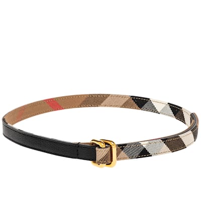 Burberry Reversible Check Slim Belt