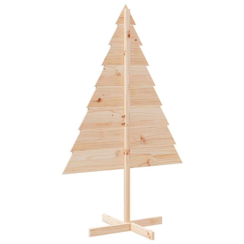 vidaXL Wooden Christmas Tree for Decoration Xmas Holiday Ornament Solid Wood - 59.1 in