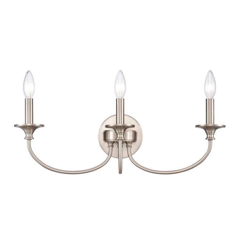 Elk Home Cecil Multiple Finishes Metal Vanity Light - 3 Light - Brushed Nickel