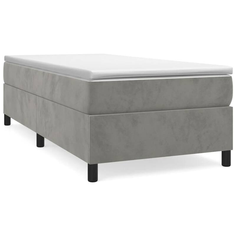 vidaXL Bed Frame Box Spring Platform Bed with Mattress for Bedroom Velvet