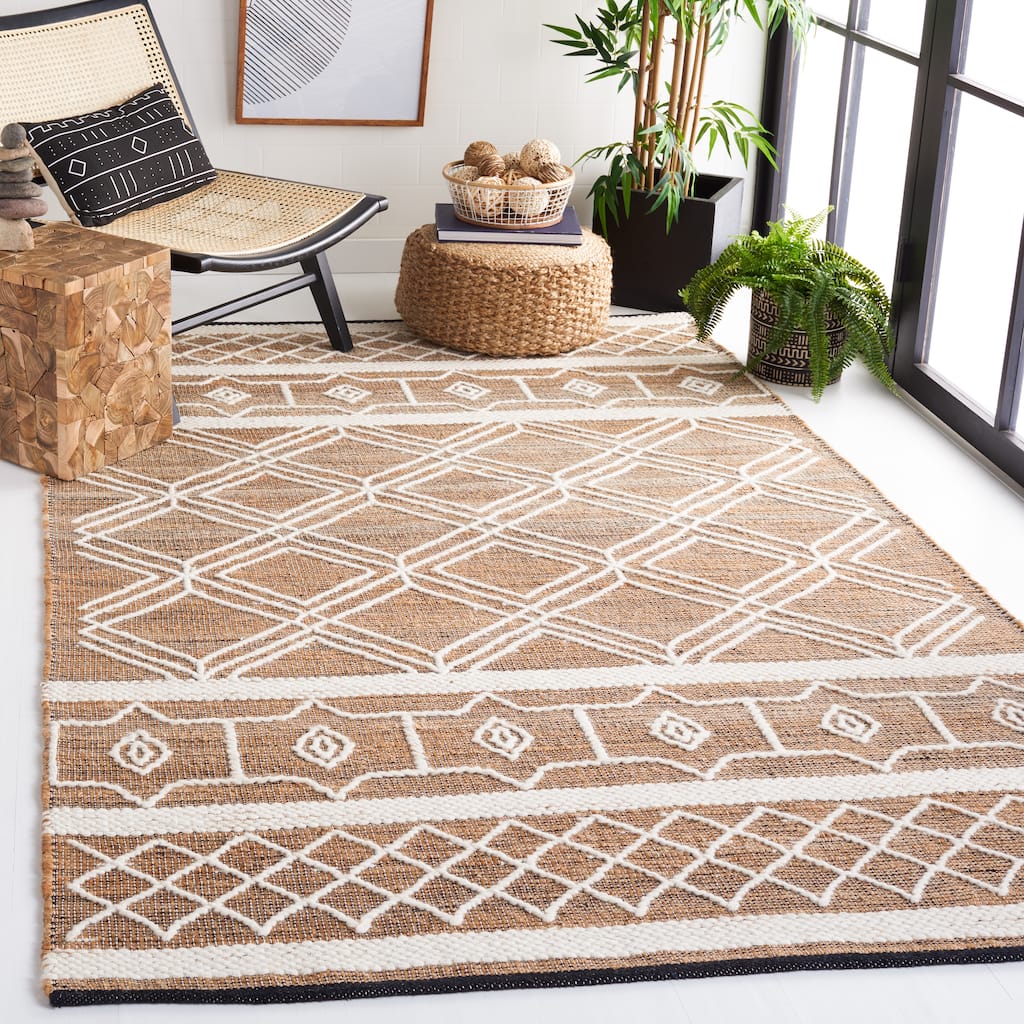 SAFAVIEH Handmade Natural Fiber Aliana Jute & Wool Rug