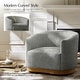 preview thumbnail 7 of 34, Gema Modern 360°Swivel Chenille Ergonomic U-shape Armchair with Solid Wood Legs by HULALA HOME