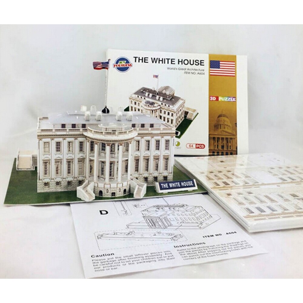 Shop Educational 3d Model Puzzle Jigsaw The White House Diy Toy