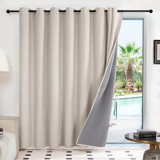 Deconovo Blackout Linen Extra Wide Curtain 100 Inch 1 Panel