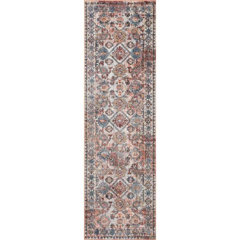Alexander Home Penelope Distressed Botanical Oriental Area Rug