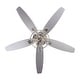 preview thumbnail 8 of 11, 52" Polished Nickel Wood 5-Blade Modern Ceiling Fan with Remote