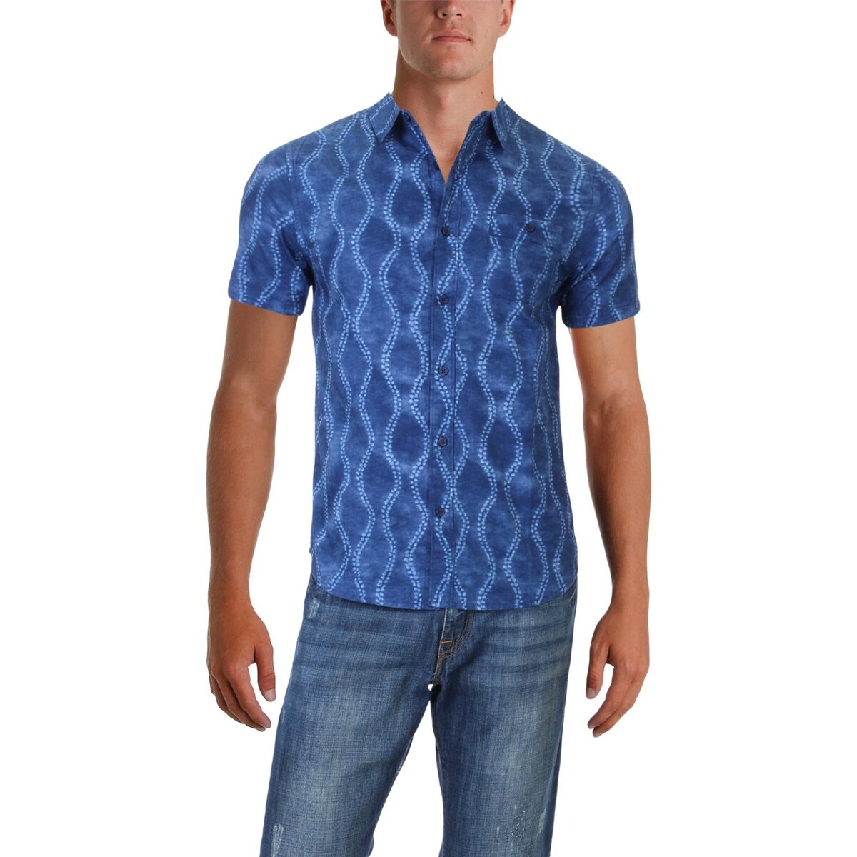 Shop Threads 4 Thought Mens Button Down Shirt Printed Organic