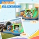 preview thumbnail 8 of 7, Qaba Inflatable Bounce House with Water Slide and Large Splash Pool, 8 in 1 Bouncy Water Park with 680W High Power Blower