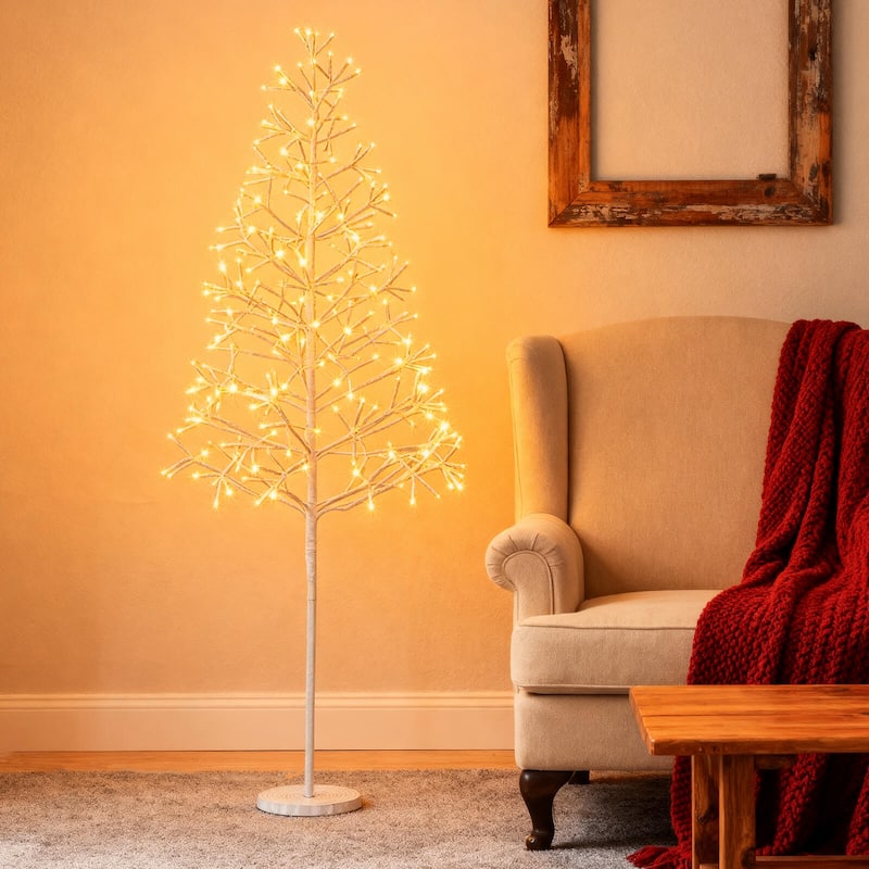 Costway 6 FT Lighted Birch Tree with 320 White Light LED Lights - See Details