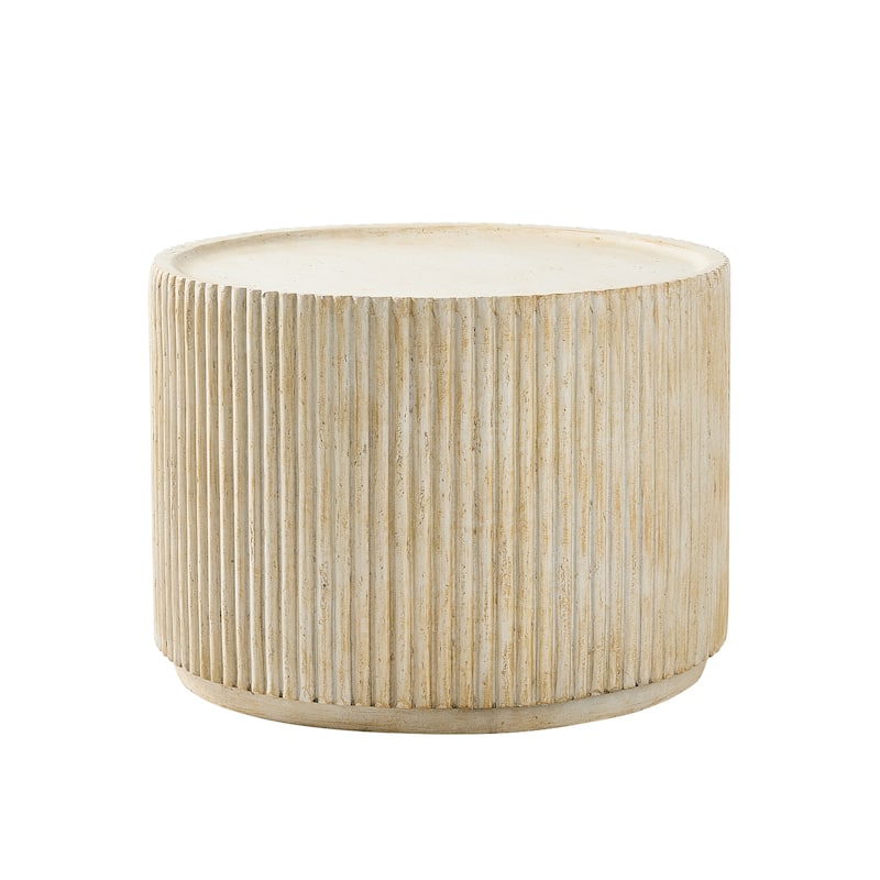 Christopher Knight Home - Robben Fluted Magnesium Oxide Travertine Coffee Table