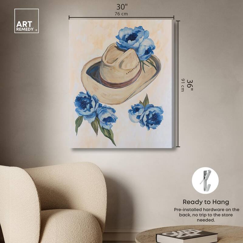 Brimming Blues I Canvas by Art Remedy, Gallery Wrapped