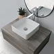 preview thumbnail 21 of 20, STYLISH 14 1/2 inch Square Porcelain Bathroom Sink - 14 1/2" x 14 1/2" x 5"