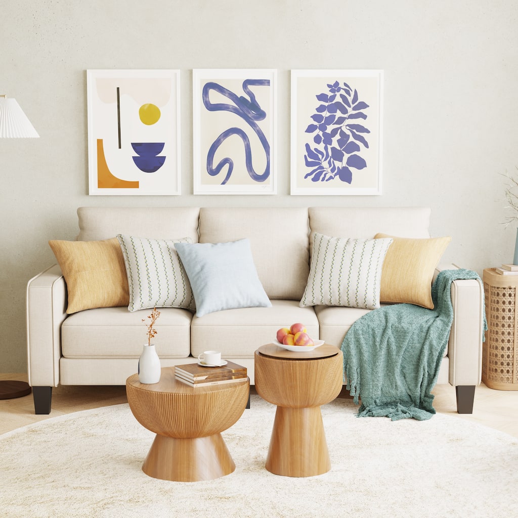 Modern 3 Seat Sofa With Storage For Living Room