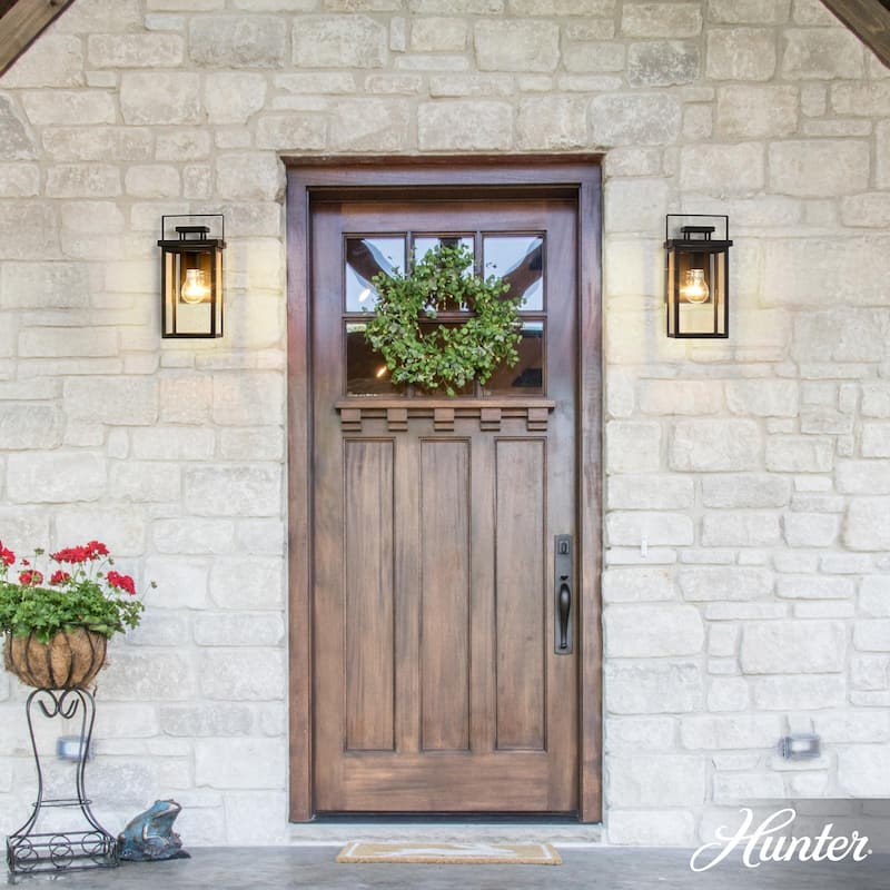 Hunter Timbergrove Outdoor Wall Light - Porch, Patio, Garage - Contemporary, Transitional, Mission - Corrosion Resistant!