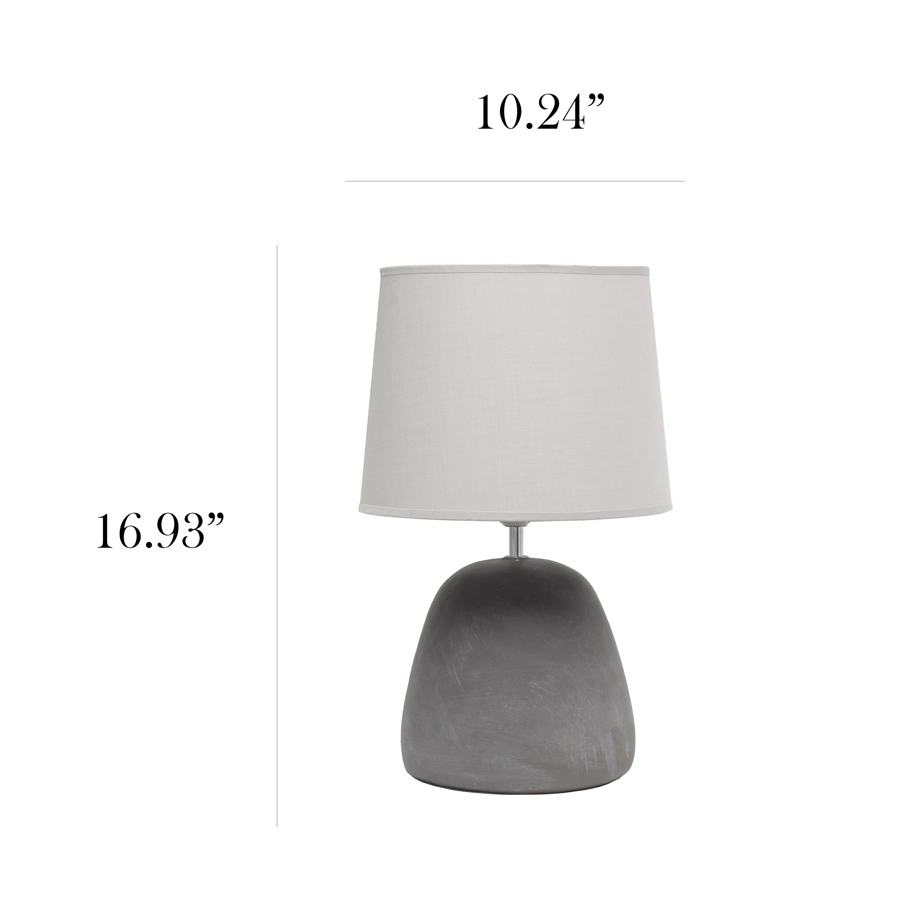 Urbanest Petra 9-inch Accent Table Lamp in Natural Stone Finish with Light Linen 