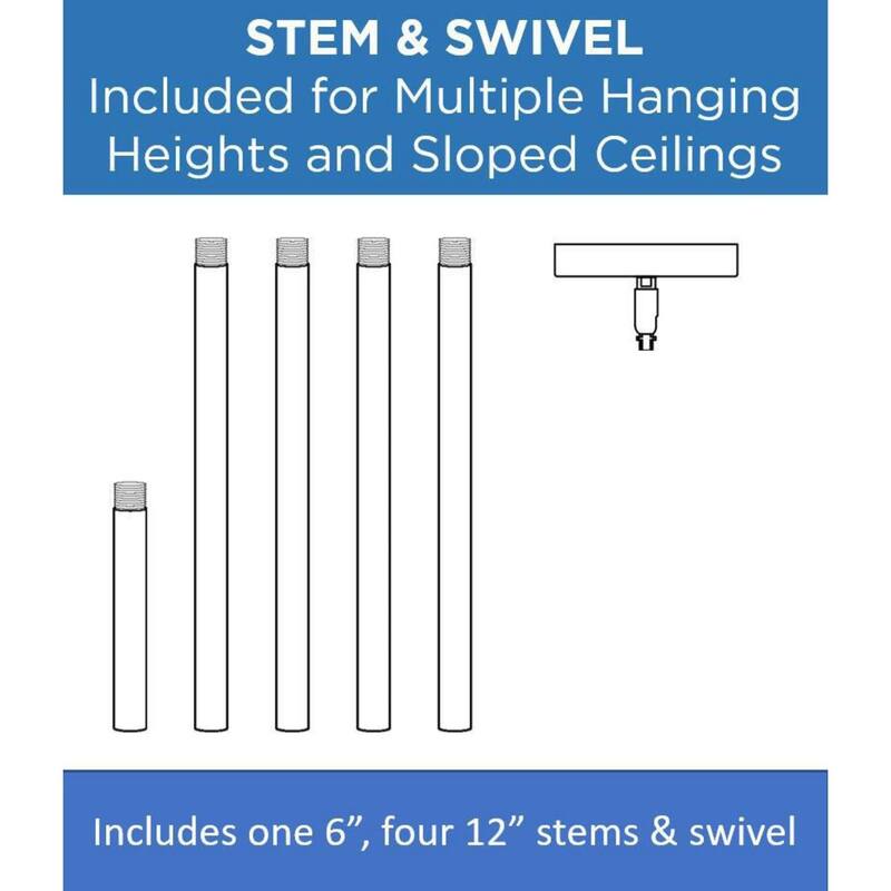 Haas Collection Six-Light Brushed Nickel Mid-Century Modern Chandelier - 33.5 in x 33.5 in x 12.5 in
