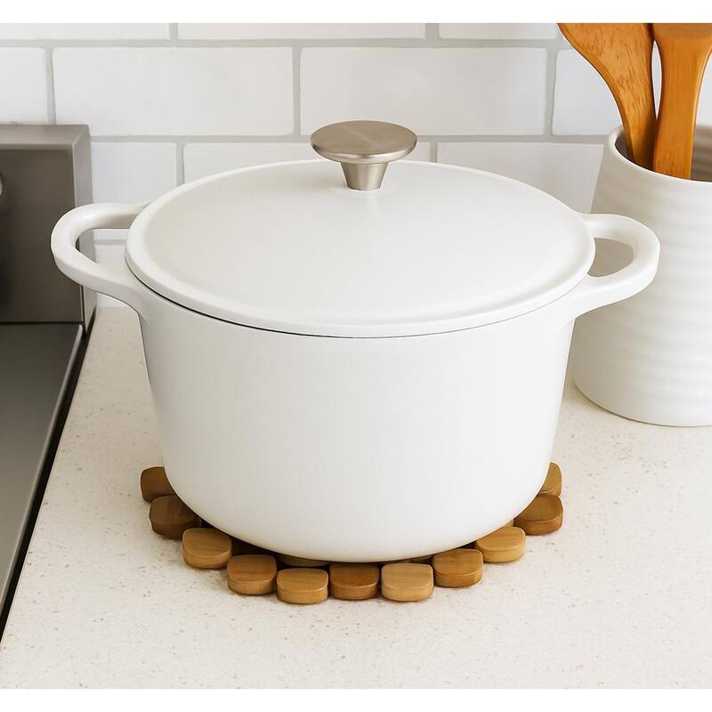 Natural Bamboo Trivet Pot Mat - Set of 2 - 7.5" x 7.5"