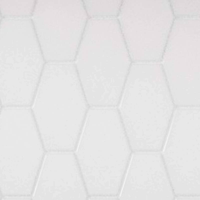 Cruz Bay Studio MKT2872 Long Hex - 11" x 11" Geometric Floor and Wall - Soft Ivory Matte