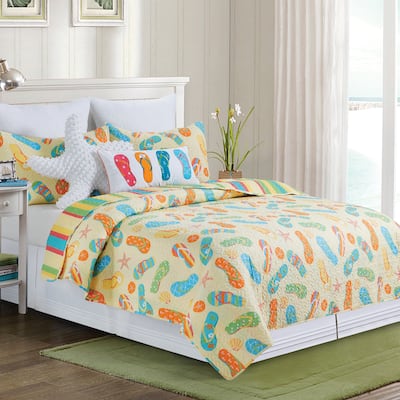 Sunny Splash Flip Flops Quilt Set