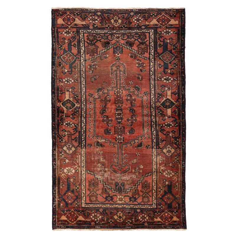 ECARPETGALLERY Hand-knotted Andelz Copper Wool Rug - 3'11 x 6'4