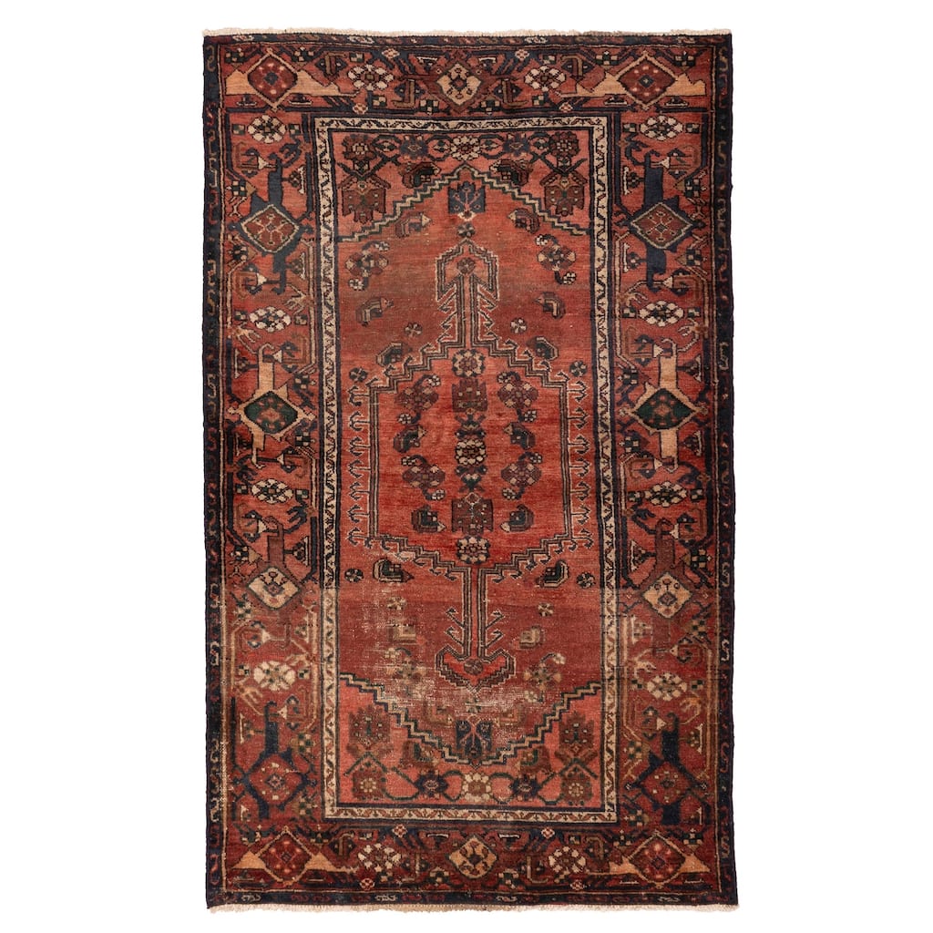 ECARPETGALLERY Hand-knotted Andelz Copper Wool Rug - 3'11 x 6'4