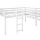 preview thumbnail 6 of 12, L-Shaped Twin Size Loft Bed with Slide and Underbed Storage Space
