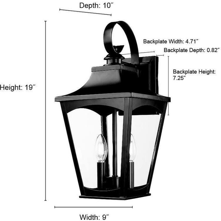 Millennium Lighting 10921 Curry 2 Light 19" Tall Outdoor Wall Sconce