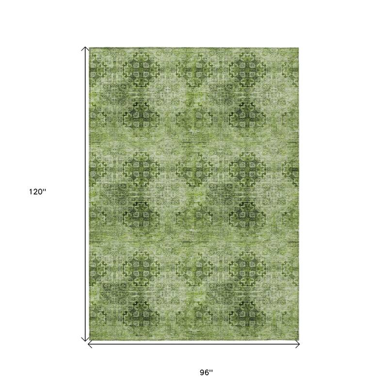 Almoro Graceful Floral Weather Resistant Timeless Fusion Runner Outdoor Rug