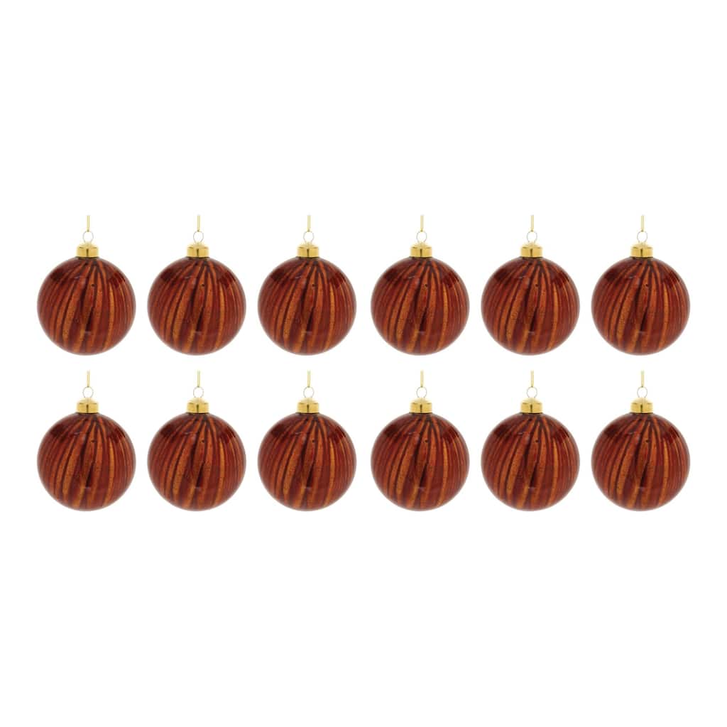 Root Beer Glass Christmas Ball Ornaments - 4" (101mm) - Brown -12ct