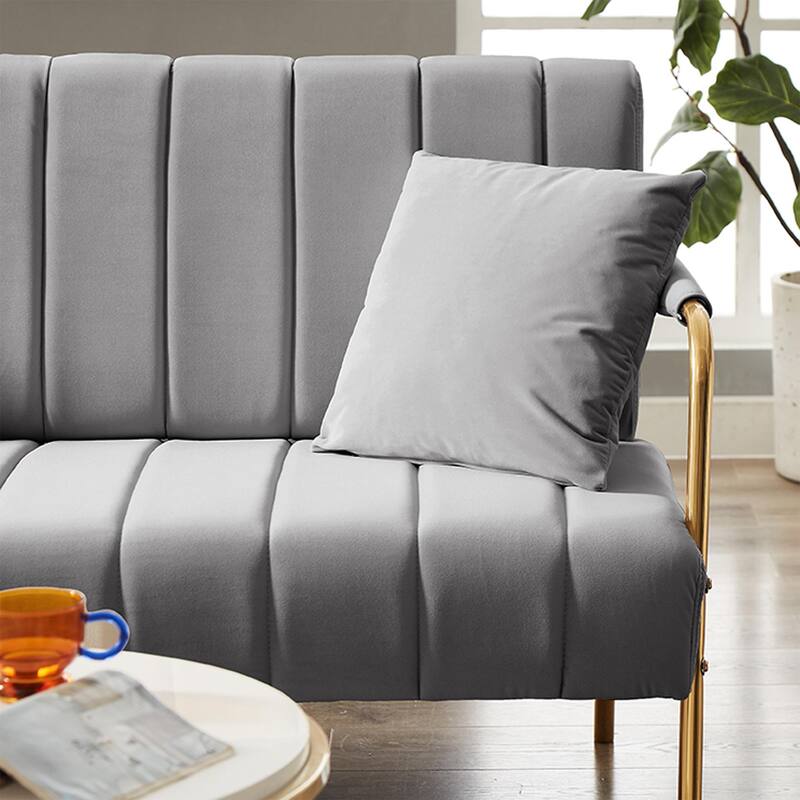 Ouyessir Upholstered Loveseat, Tufted Back Couch, Accent Armchair with 2 Pillows