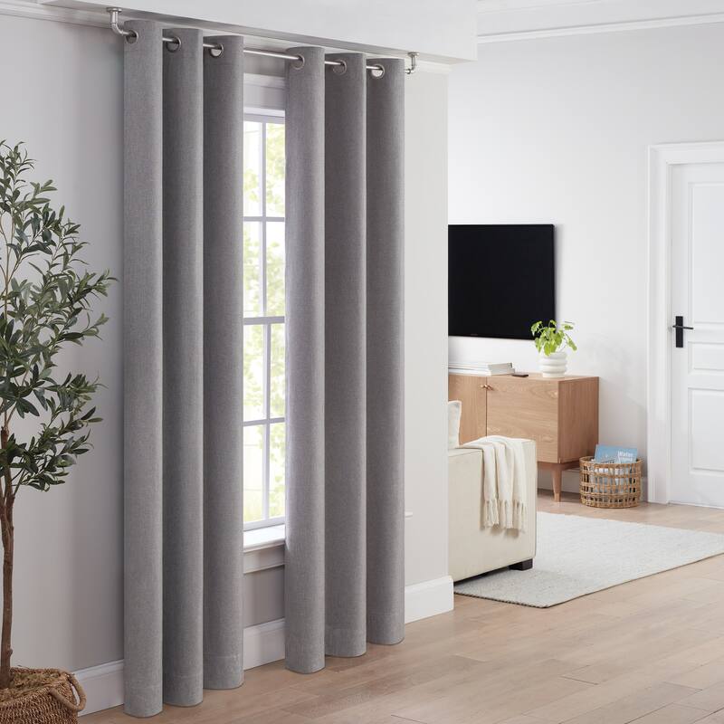 Eclipse Somerton 3/4" Industrial Pipe Blackout Wrap Curtain Rod
