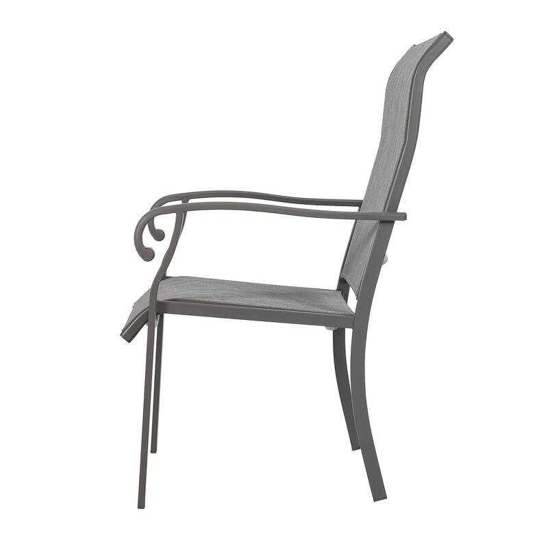 Outdoor 2-Piece Patio Textilene Fabric Chairs - 22.44*28.35*38.78 inch