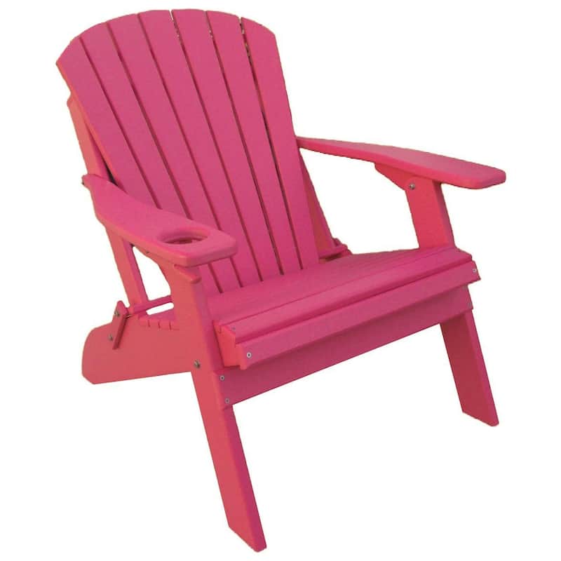 Poly Adirondack Big Boy Chair - Pink with Smart Phone Holder