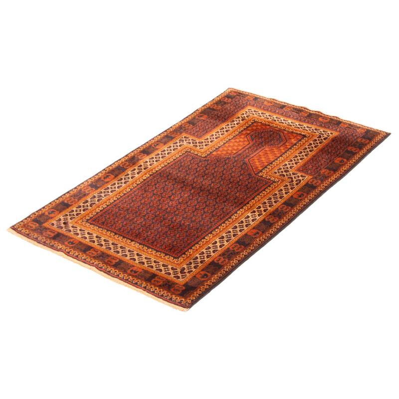 Teimani Burgundy Rug 3'0" x 5'5" - 3'0 x 5'5