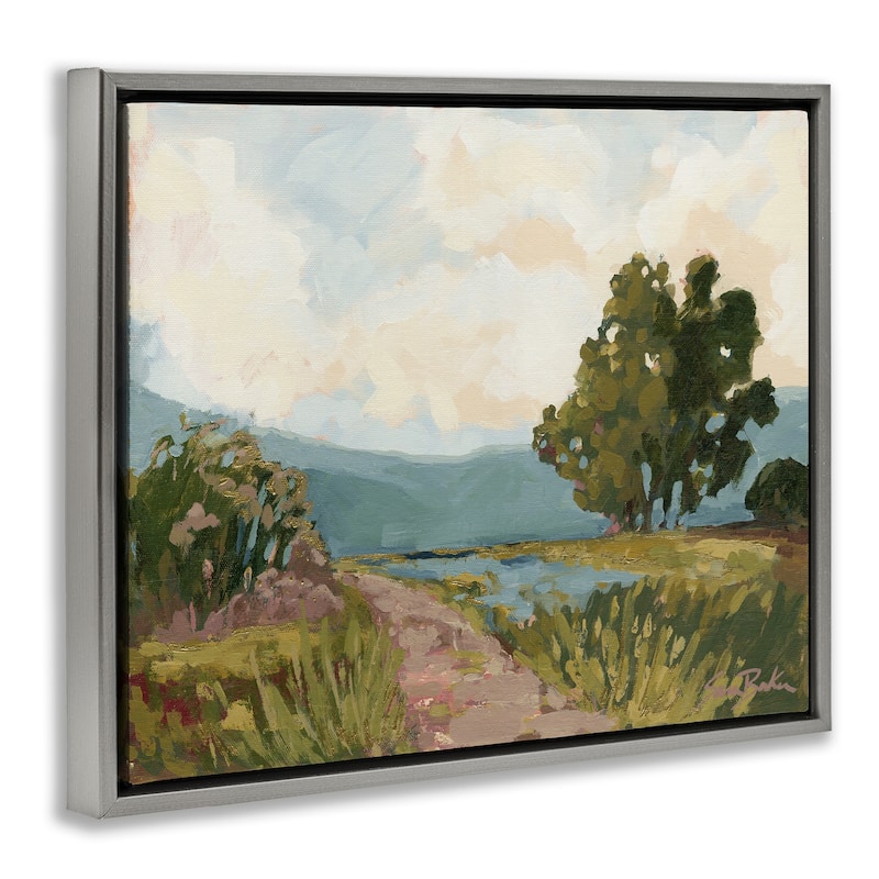 Stupell Path to Distant Countryside Framed Floater Canvas Wall Art Design By Sara Baker