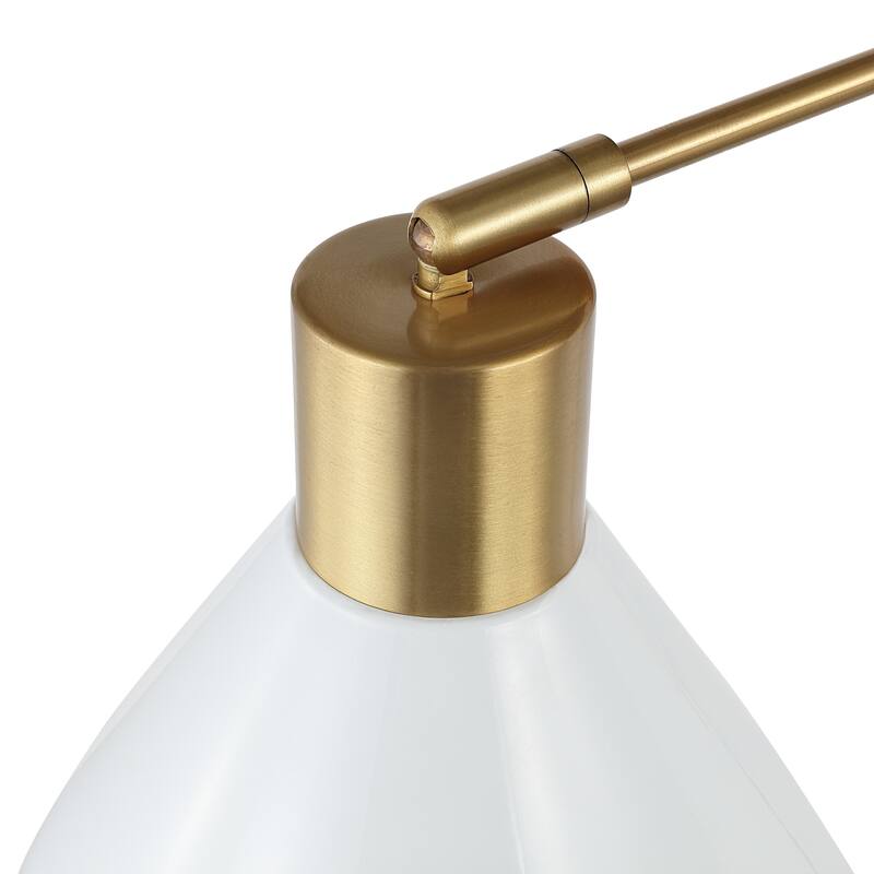 Justina Swing Arm 1-Light Modern Midcentury Iron USB Charging Port LED Sconce, by JONATHAN Y