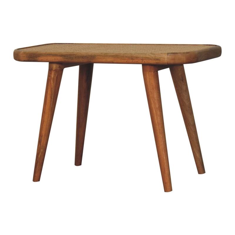 Artisan Furniture Solid Wood Larissa Rattan Bench