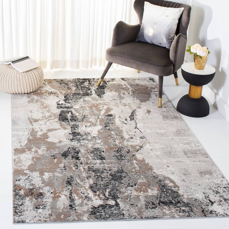 SAFAVIEH Invista Krista Modern Abstract Rug - 5'3" x 7'6" - Ivory/Taupe