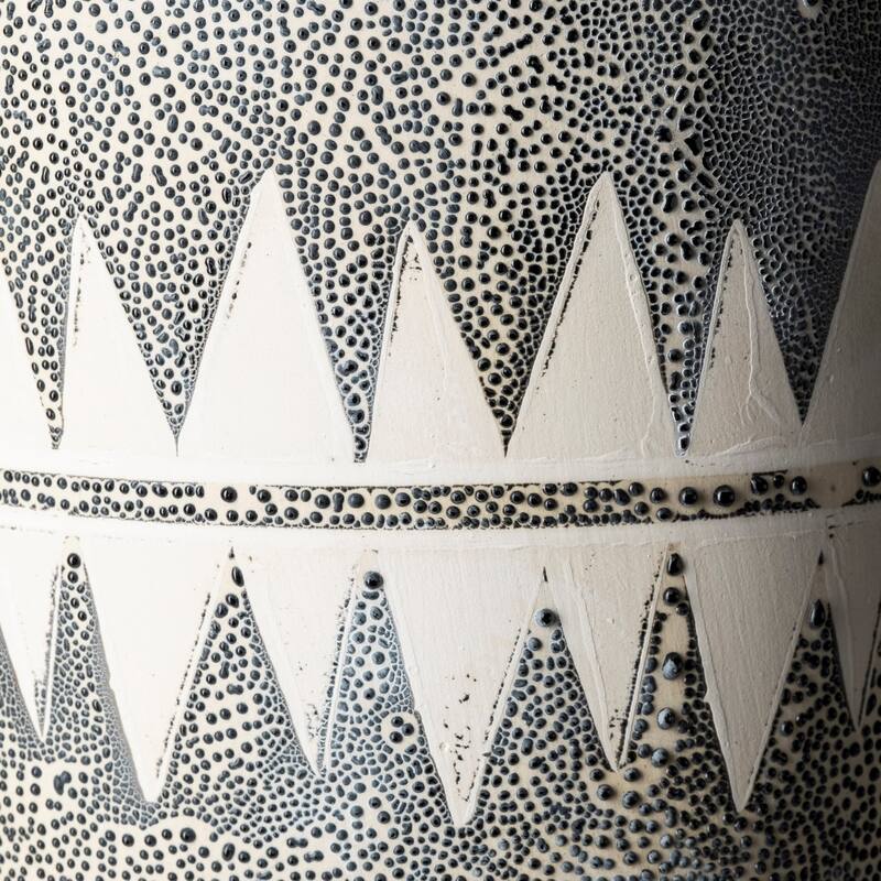 Delaney Large Gray Patterned Ceramic Vase