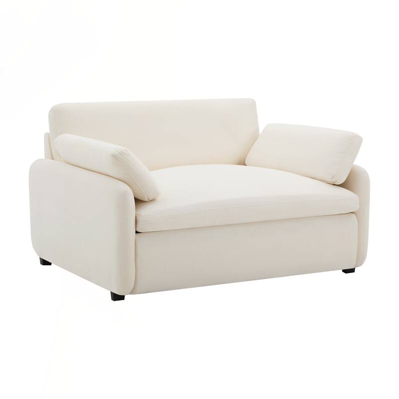 Oversized Chenille Single Sofa Chair,Wide and Deep Seat Accent Chair,Modern Upholstered Comfy Armchair