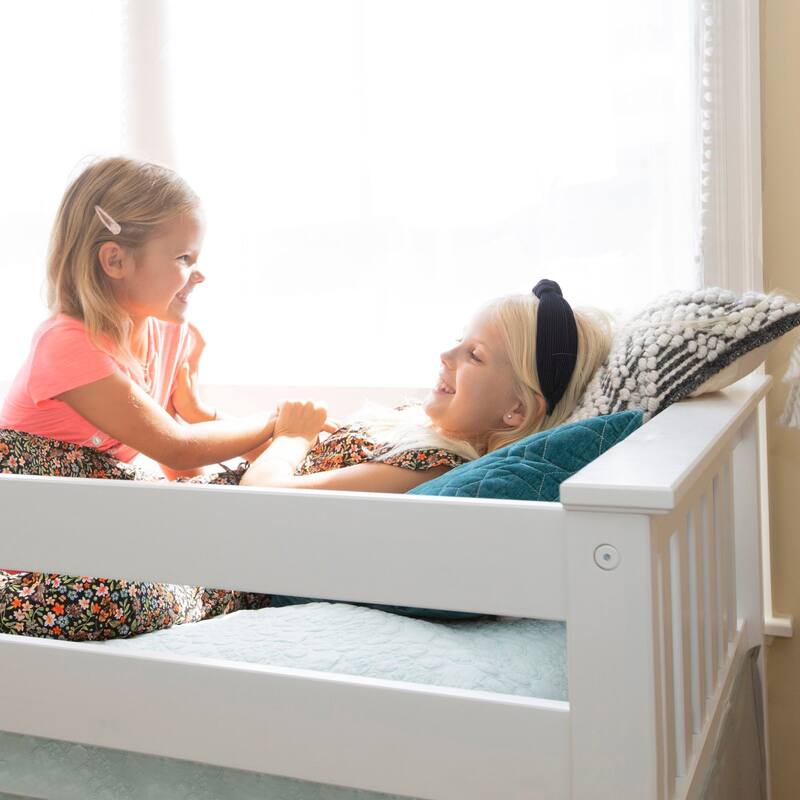 Max and Lily Twin over Twin Low Bunk Bed with Staircase